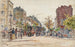 Tramways impériale i en avenue i Paris i 1901 - Frédéric Houbron — visning af kunstværket