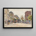 Tramways impériale i en avenue i Paris i 1901 - Frédéric Houbron — indrammet kunstværk på væggen