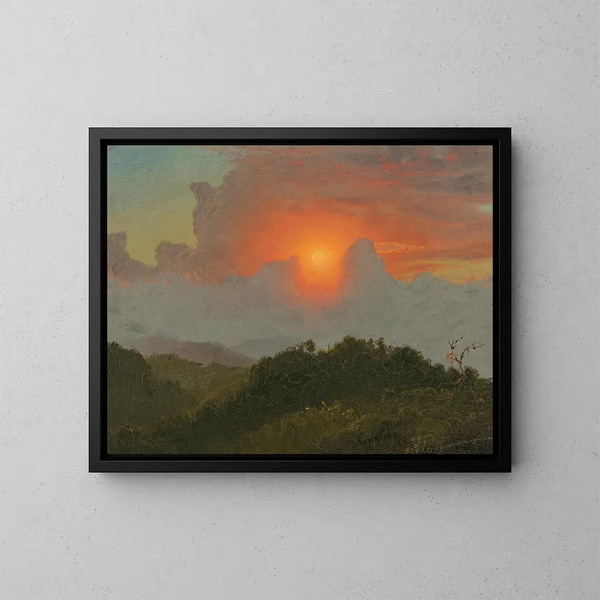 Cieux nuageux - Frederic Edwin Church — indrammet kunstværk på væggen