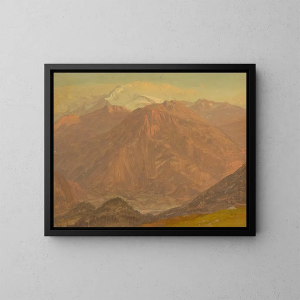 Montagnes de Colombie ou d'Équateur - Frederic Edwin Church — indrammet kunstværk på væggen