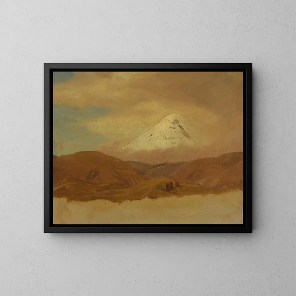 Mont Chimborazo-maleri, Ecuador - Frederic Edwin Church — indrammet kunstværk på væggen