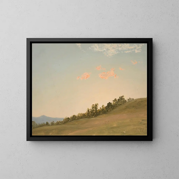 Colline i Hudson, New York - Frederic Edwin Church — indrammet kunstværk på væggen
