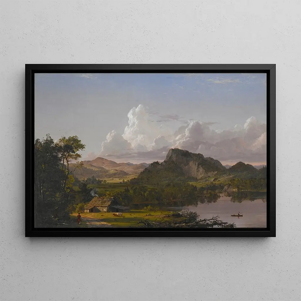 Maison au bord du lac - Frederic Edwin Church — indrammet kunstværk på væggen