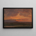 Vallée de l'Hudson, New York, med solnedgang bag Catskill-bjergene - Frederic Edwin Church — indrammet kunstværk på væggen