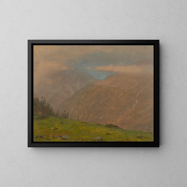 Alpes italiennes - Frederic Edwin Church — indrammet kunstværk på væggen