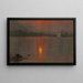 Coucher de soleil sur le lac Millinocket - Frederic Edwin Church — indrammet kunstværk på væggen