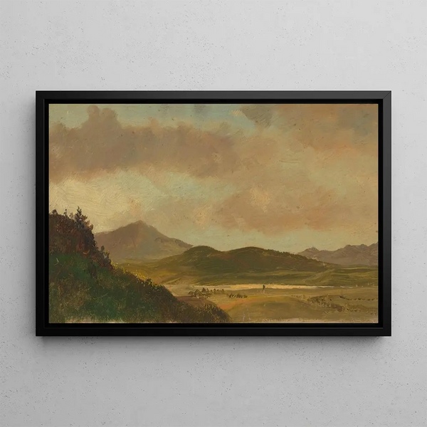Landskabsmaleri - Frederic Edwin Church — indrammet kunstværk på væggen