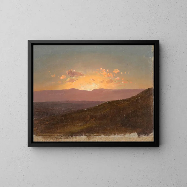 Vue sur la vallée de l'Hudson - Frederic Edwin Church — indrammet kunstværk på væggen