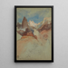 et Maleri med udsigt over stien ved Bright Angel Grand Canyon Arizona - Frederic Edwin Church — indrammet kunstværk på væggen