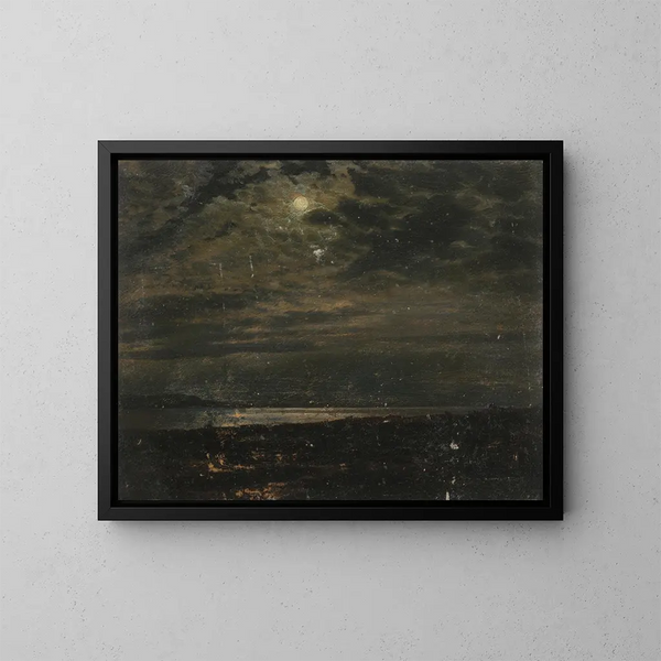 Lune sur la côte du Maine - Frederic Edwin Church — indrammet kunstværk på væggen