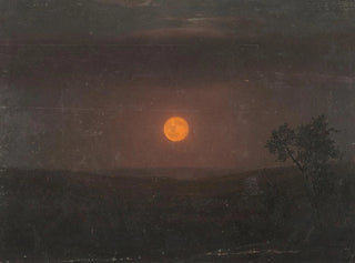 den lukkede kirke under måneskin - Frederic Edwin Church — visning af kunstværket