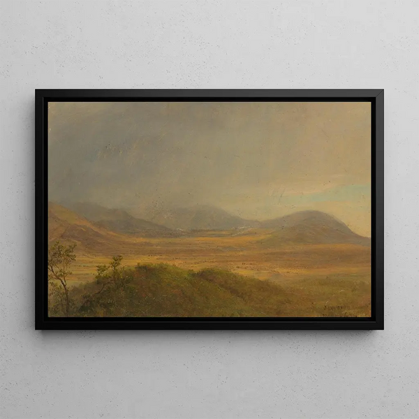 Landskab med bjerglandskab IV - Frederic Edwin Church — indrammet kunstværk på væggen