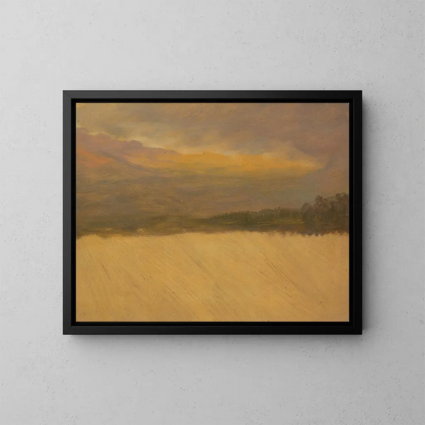 Landskab med bjerglandskab - Frederic Edwin Church — indrammet kunstværk på væggen