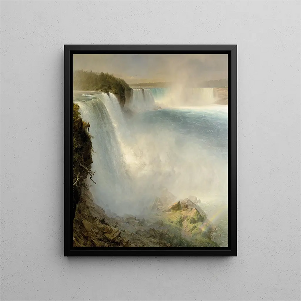 Les Chutes du Niagara du côté américain - Frederic Edwin Church — indrammet kunstværk på væggen