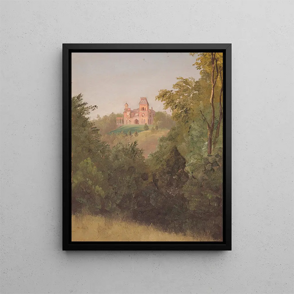 Olana fra sydvest - Frederic Edwin Church — indrammet kunstværk på væggen