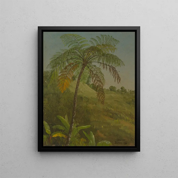 Palmier Jamaïque - Frederic Edwin Church — indrammet kunstværk på væggen