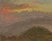 Solnedgang og bjerge - Frederic Edwin Church — visning af kunstværket