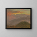 Solnedgang og bjerge - Frederic Edwin Church — indrammet kunstværk på væggen