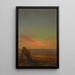 Solnedgang nær Rom - Frederic Edwin Church — indrammet kunstværk på væggen