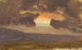 Solnedgang over bakkede landskaber - Frederic Edwin Church — visning af kunstværket