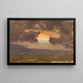Solnedgang over bakkede landskaber - Frederic Edwin Church — indrammet kunstværk på væggen