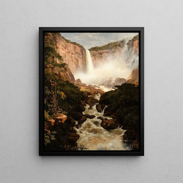 Les Chutes du Tequendama près de Bogota Nouvelle-Grenade - Frederic Edwin Church — indrammet kunstværk på væggen