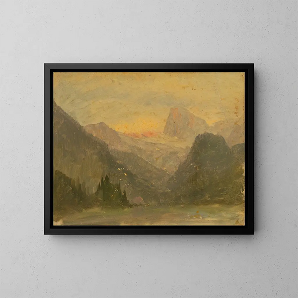 Le Watzmann nær Berchtesgaden - Frederic Edwin Church — indrammet kunstværk på væggen