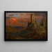 Tour de guet i Italien - Frederic Edwin Church — indrammet kunstværk på væggen