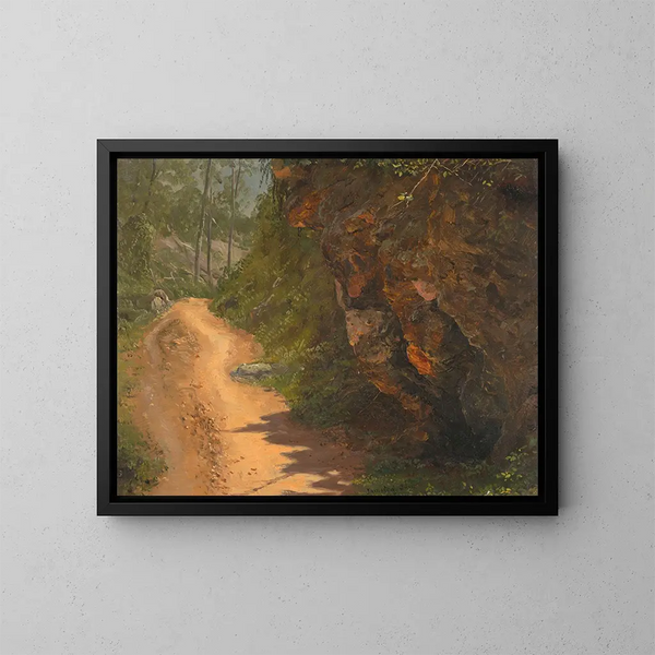 Sentier boisé en Jamaïque - Frederic Edwin Church — indrammet kunstværk på væggen