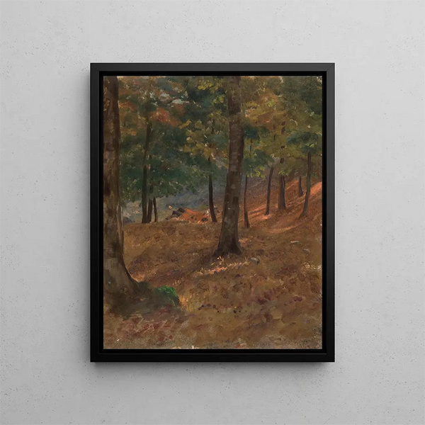 Scène boisée - Frederic Edwin Church — indrammet kunstværk på væggen