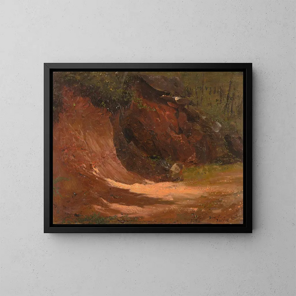Bank af skov i Jamaica - Frederic Edwin Church — indrammet kunstværk på væggen