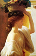 Pige med en frugtkurv - Frederic Leighton — visning af kunstværket