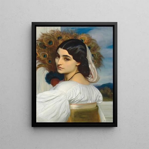 Pavonie - Frederic Leighton — indrammet kunstværk på væggen