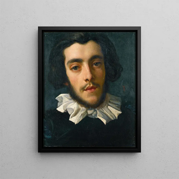 Portrait af Charles Édouard Perugini - Frederic Leighton — indrammet kunstværk på væggen