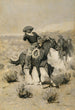Jours sur la prairie, mains en l'air - Frederic Remington — visning af kunstværket
