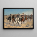 Frederic Remington | Démontés, les quatrièmes cavaliers déplaçant les chevaux menés — indrammet kunstværk på væggen