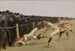 Touchdown Yale mod Princeton Takkedag 27. nov. 1890 Yale 32 Princeton 0 - Frederic Remington — visning af kunstværket