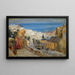 Kvinder arabere på et tag med Alger i det fjerne - Frederick Arthur Bridgman — indrammet kunstværk på væggen