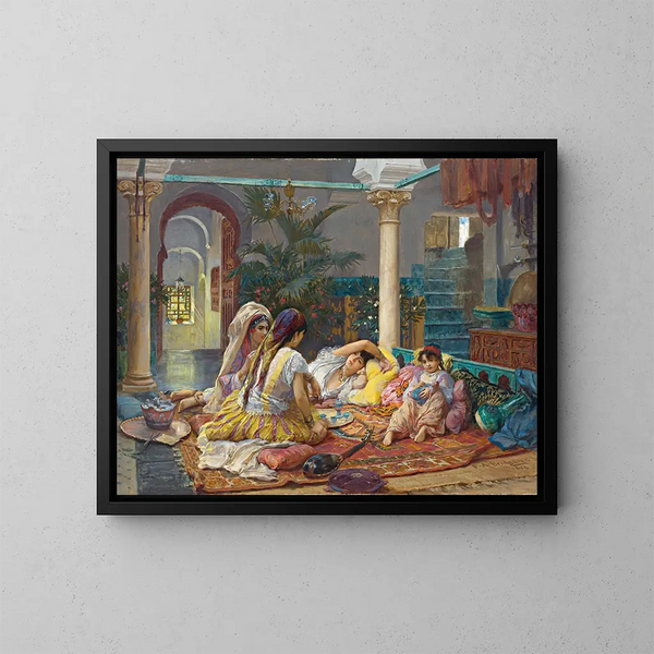 I haremet - Frederick Arthur Bridgman — indrammet kunstværk på væggen