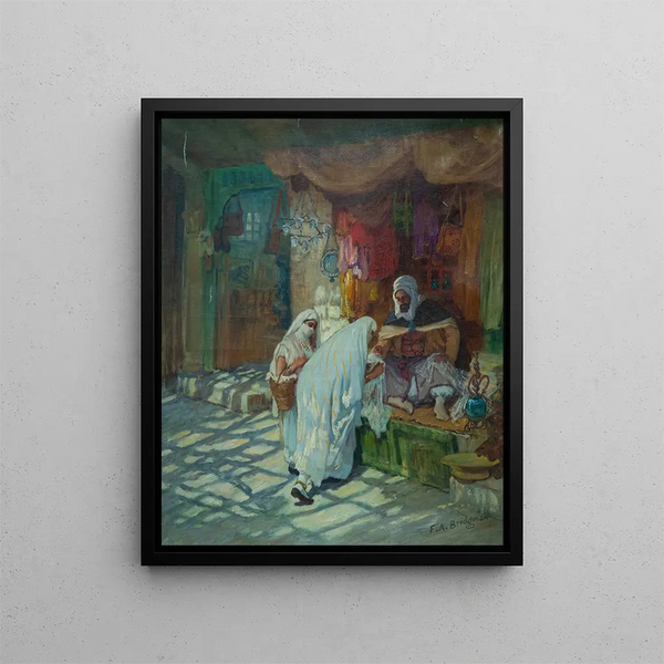 Le Bazar - Frederick Arthur Bridgman — indrammet kunstværk på væggen