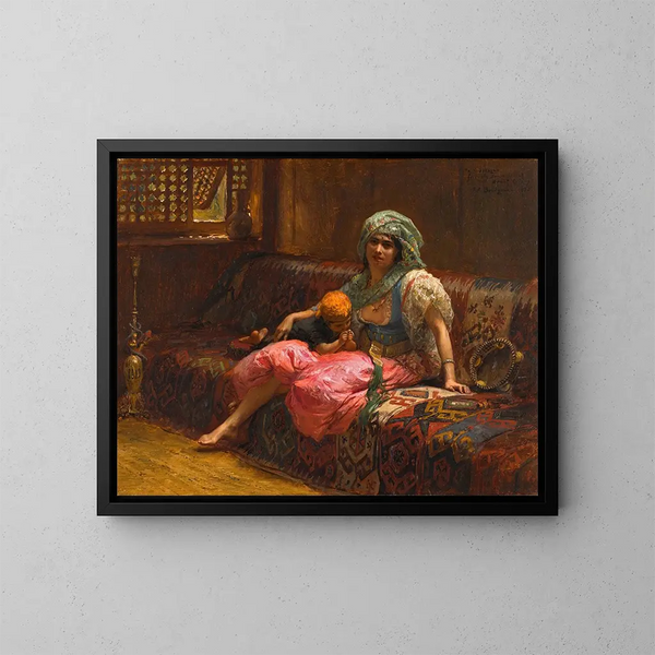 Moments tender - Frederick Arthur Bridgman — indrammet kunstværk på væggen