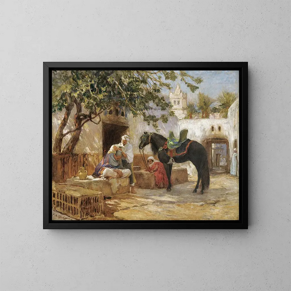 Le Barbier - Frederick Arthur Bridgman — indrammet kunstværk på væggen
