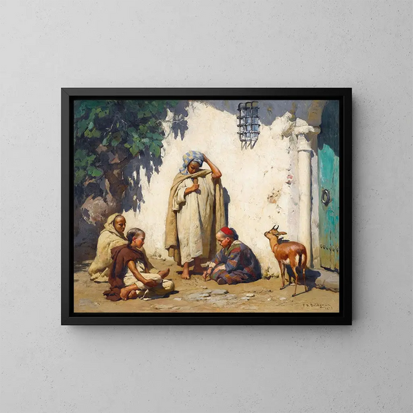 Le Jeune Scribe - Frederick Arthur Bridgman — indrammet kunstværk på væggen
