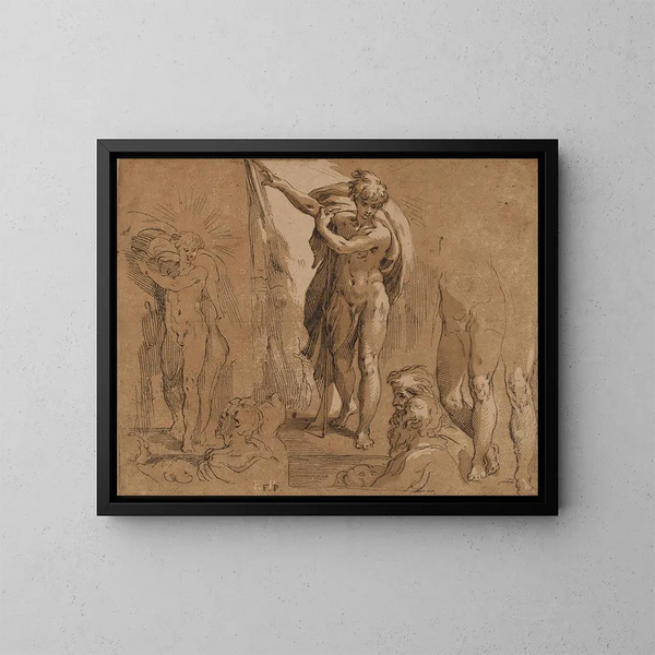 Saint Jean-Baptiste - Frederick Bloemaert — indrammet kunstværk på væggen