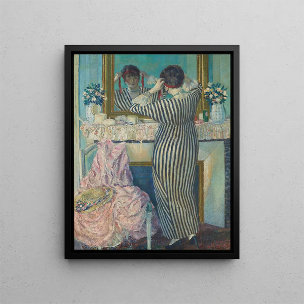 Frederick Carl Frieseke - Girl Dressing Her Hair Girl Arranging Her Headdress.webp