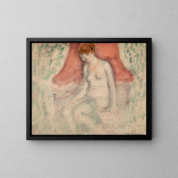 Nu - Frederick Carl Frieseke — indrammet kunstværk på væggen