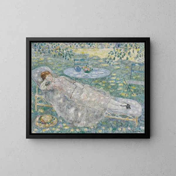 Solarmaler Taches - Frederick Carl Frieseke — indrammet kunstværk på væggen