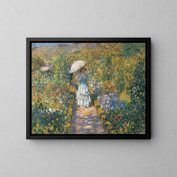 Le chemin du jardin - Frederick Carl Frieseke — indrammet kunstværk på væggen