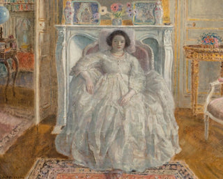 La Robe blanche - Frederick Carl Frieseke — visning af kunstværket