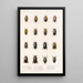 Insecta Coleoptera Pl 038 - Frederick DuCane Godman — indrammet kunstværk på væggen